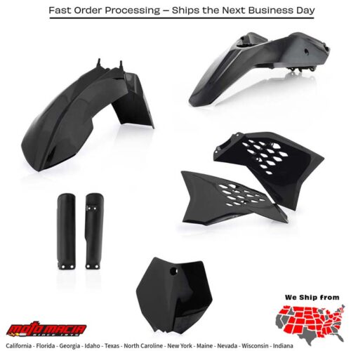 FULL PLASTIC KIT BLACK KTM 65 SX 2009-2011