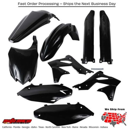 FULL PLASTIC KIT BLACK Kawasaki KX250F 2013-2016