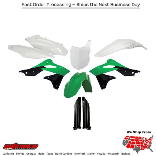 FULL PLASTIC KIT GREEN Kawasaki KX250F 2013-2016