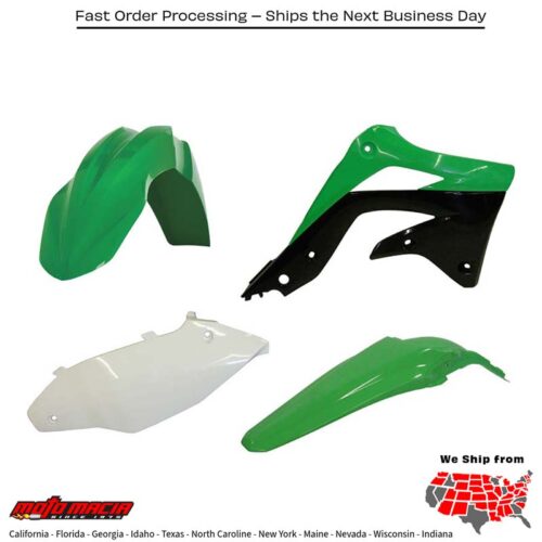 PLASTIC KIT GREEN Kawasaki KX450F 2013-2015