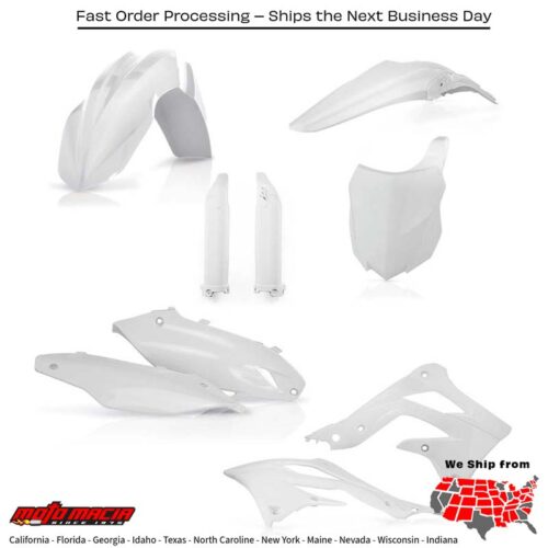 FULL PLASTIC KIT WHITE Kawasaki KX450F 2013-2015