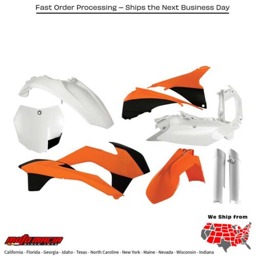 FULL PLASTIC KIT ORANGE KTM 350 XC-F 2013-2015 KTM 150 XC 2013-2015 KTM 450 SX-F Factory Edition 2013-2014 KTM 350 SX-F 2013-2015 KTM 250 SX 2013-2015 KTM 250 SX-F 2013-2015 KTM 250 XC 2013-2015 KTM 300 XC 2013-2015 KTM 450 SX-F 2013-2015 KTM 250 XC-F 2013
