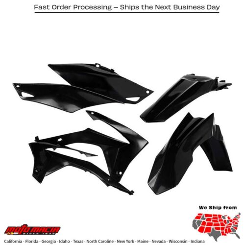 PLASTIC KIT BLACK Honda CRF450R 2013-2016 Honda CRF250R 2014-2017