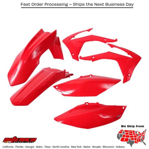 PLASTIC KIT RED Honda CRF450R 2013-2016 Honda CRF250R 2014-2017
