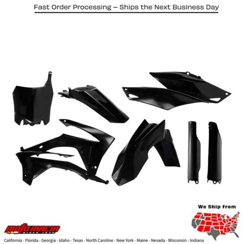 FULL PLASTIC KIT BLACK Honda CRF450R 2013-2016 Honda CRF250R 2014-2017