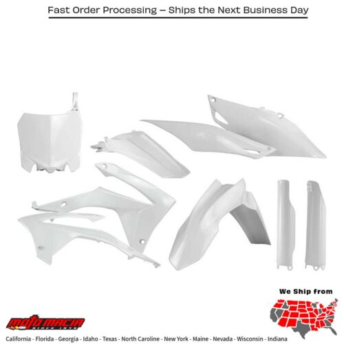 FULL PLASTIC KIT WHITE Honda CRF450R 2013-2016 Honda CRF250R 2014-2017
