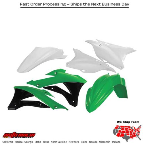 PLASTIC KIT GREEN Kawasaki KX85 2014-2021 Kawasaki KX100 2014-2021