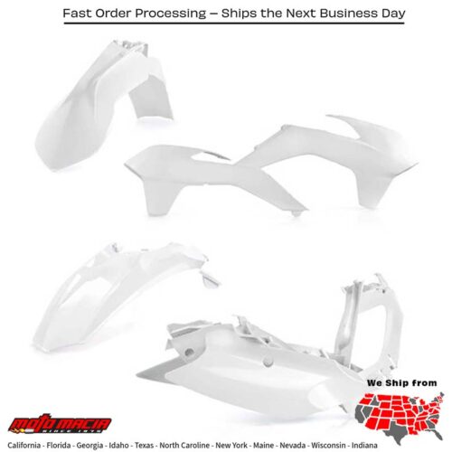 PLASTIC KIT WHITE KTM 350 EXC-F 500 XCF-W 350 XCF-W 250 XC-W 250 XCF-W 500 EXC-F 300 XC-W 450 XCF-W 200 Xc-W 450 EXC-R 4-Stroke 2014-2016