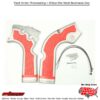 X-GRIP FRAME GUARD SILVER/RED Honda CRF450R CRF250R 2013-2017