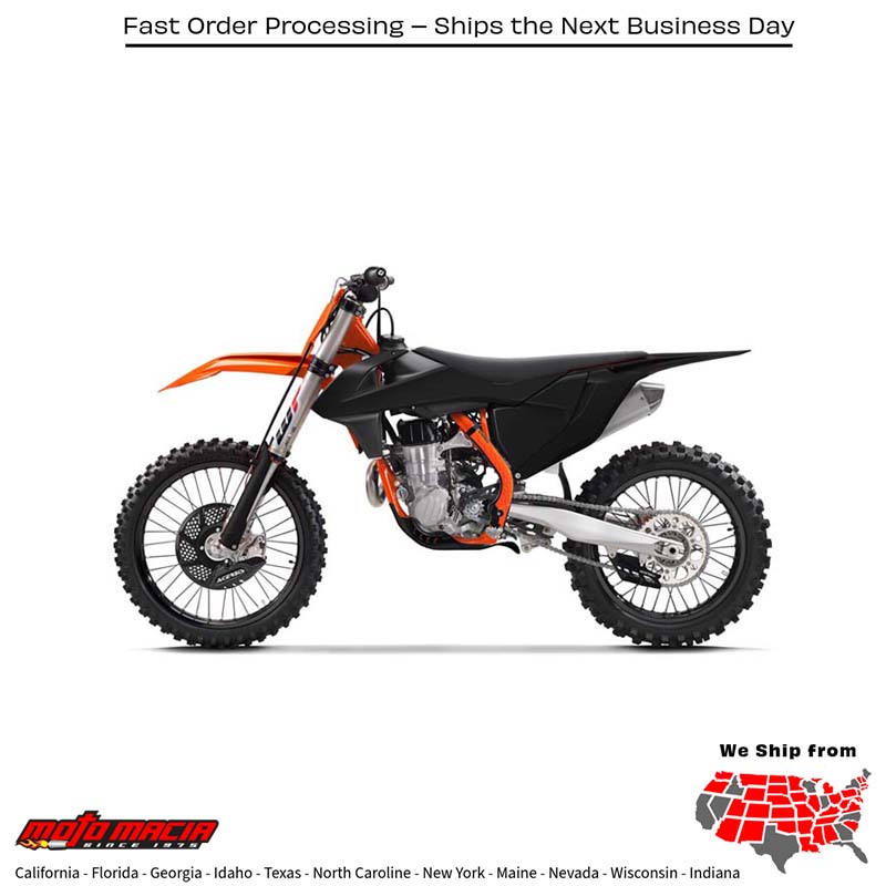 FULL PLASTIC KIT ORANGE/BLACK KTM 250 SX-F Factory Edition 350 XC-F 450 SX-F Factory Edition 350 SX-F 250 SX 250 SX-F 450 SX-F 250 XC-F 450 XC-F 125 SX 250 XC 300 XC 150 SX 2015-2018 - Image 2