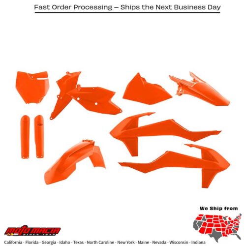 FULL PLASTIC KIT ORANGE KTM 350 XC-F 2016-2018 KTM 350 SX-F 2016-2018 KTM 250 SX 2016-2018 KTM 250 SX-F 2016-2018 KTM 250 XC 2016-2018 KTM 300 XC 2016-2018 KTM 450 SX-F 2016-2018 KTM 250 XC-F 2016-2018 KTM 450 XC-F 2016-2018 KTM 125 SX 2016-2018 KTM 150 SX