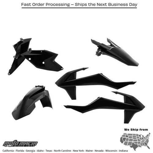 FULL PLASTIC KIT BLACK KTM 350 XC-F 2016-2018 KTM 350 SX-F 2016-2018 KTM 250 SX-F 2016-2018 KTM 450 SX-F 2016-2018 KTM 250 XC-F 2016-2018 KTM 450 XC-F 2016-2018 KTM 125 SX 2016-2018 KTM 150 SX 2016-2018