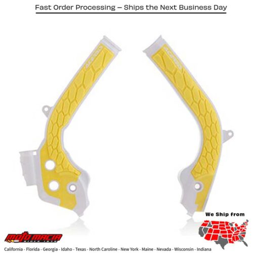 X-GRIP FRAME GUARD WHITE/YELLOW Husqvarna TX 300 2017-2018 Husqvarna FX 350 2017-2018 Husqvarna FX 450 2017-2018 KTM 350 XC-F 2016-2017 KTM 350 SX-F 2016-2017 Husqvarna TC 125 2016-2018 Husqvarna FC 250 2016-2018 Husqvarna FC 350 2016-2018 Husqvarna FC 450