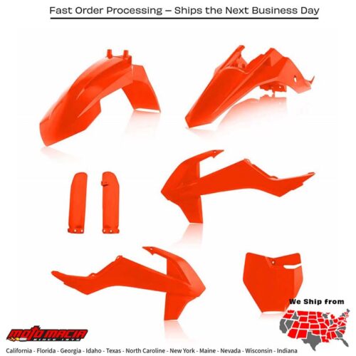 FULL PLASTIC KIT FLUORESCENT ORANGE KTM 65 SX 2016-2019