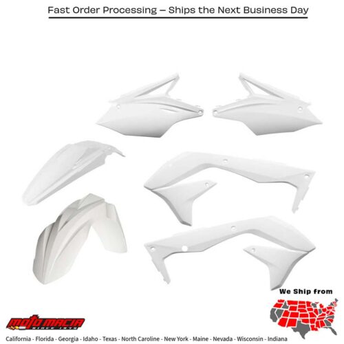 PLASTIC KIT WHITE Kawasaki KX450F 2016-2017
