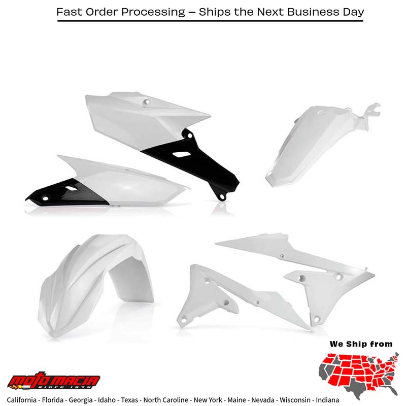 PLASTIC KIT WHITE Yamaha YZ250FX 2015-2019 Yamaha YZ450FX 2016-2018 Yamaha WR250F 2015-2018 Yamaha WR450F 2015-2018