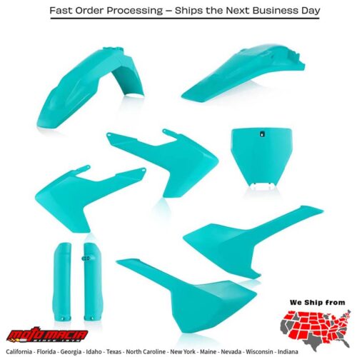 FULL PLASTIC KIT TEAL Husqvarna TC 125 FC 250 FC 350 FC 450 TC 250 FC 450 Rockstar Edition 2016-2018