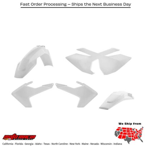 FULL PLASTIC KIT WHITE Husqvarna TC 125 2016-2018 Husqvarna FC 250 2016-2018 Husqvarna FC 350 2016-2018 Husqvarna FC 450 2016-2018 Husqvarna TC 250 2016-2018
