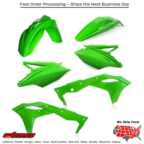 PLASTIC KIT GREEN Kawasaki KX250F 2017