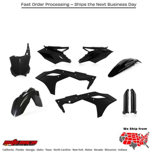 FULL PLASTIC KIT BLACK Kawasaki KX250F 2017