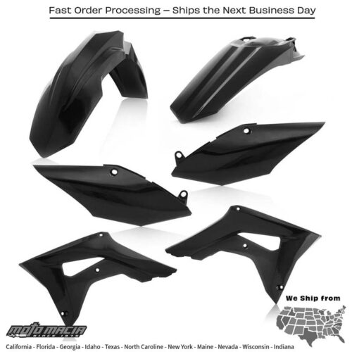 PLASTIC KIT BLACK Honda CRF450R 2017-2020 Honda CRF250R 2018-2021 Honda CRF250RX 2019-2019 Honda CRF450R W.E. 2019-2020