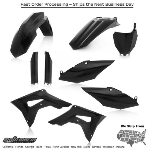 FULL PLASTIC KIT BLACK Honda CRF450R CRF250R 2017-2018