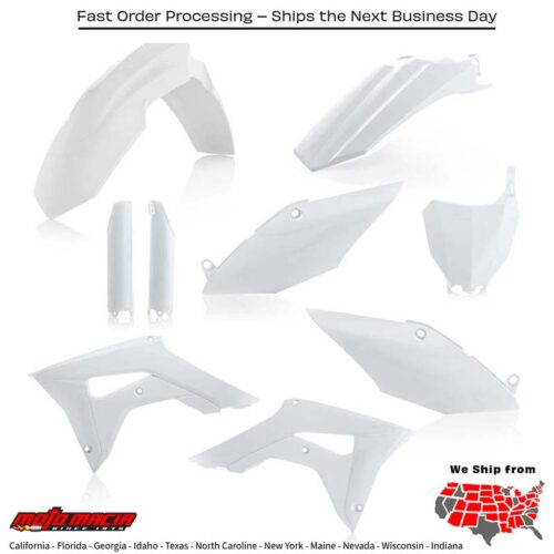 FULL PLASTIC KIT WHITE Honda CRF450R CRF250R 2017-2018