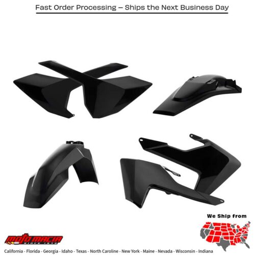 PLASTIC KIT BLACK Husqvarna TE 150 2017-2019 Husqvarna TE 300 2017-2018 Husqvarna FE 250 2017-2019 Husqvarna FE 350 2017-2019 Husqvarna FE 450 2017-2019 Husqvarna FE 501 2017-2019 Husqvarna TE 250 2017-2018 Husqvarna TE 250i 2018-2019 Husqvarna TE 300i 201