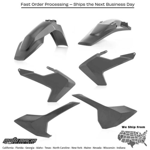 PLASTIC KIT HUS GREY Husqvarna TE 150 TE 300 FE 250 FE 350 FE 450 FE 501 TE 250 2017-2019