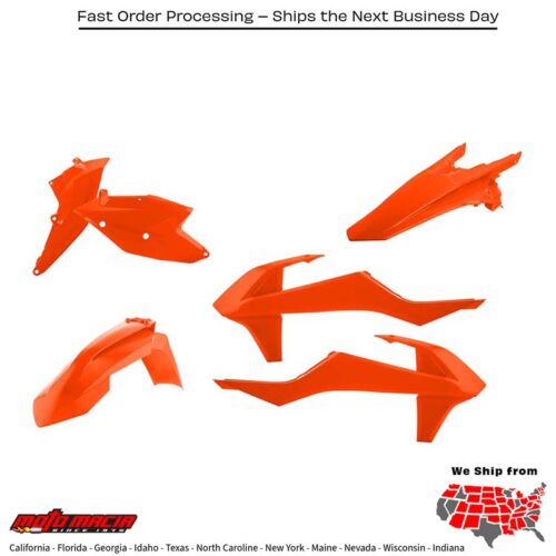 PLASTIC KIT ORANGE KTM 350 EXC-F 2017-2019 KTM 500 EXC-F 2017-2019 KTM 450 EXC-F 2017-2019 KTM 250 EXC-F 2017-2019 KTM 250 EXC 2017-2017 KTM 300 EXC 2017-2017