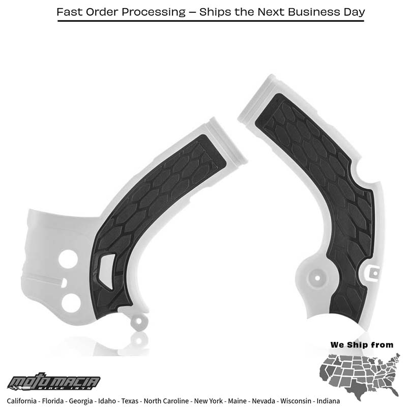 X-GRIP FRAME GUARD WHITE/BLACK Yamaha YZ250FX 2017-2019 Yamaha YZ450FX 2016-2019 Yamaha YZ250F 2017-2019 Yamaha YZ450F 2016-2019 Yamaha WR250F 2017-2019 Yamaha WR450F 2017-2018