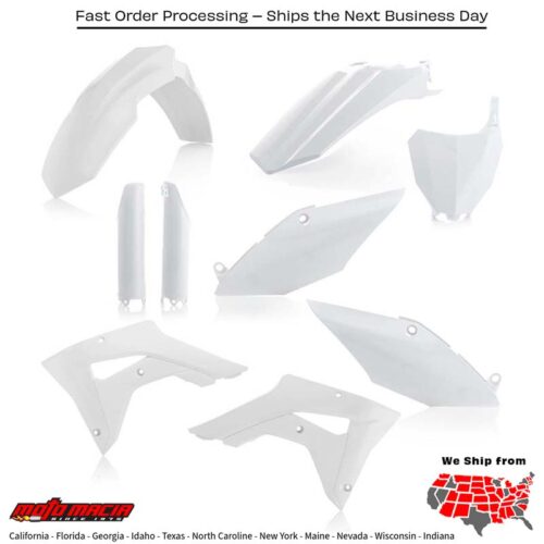 FULL PLASTIC KIT WHITE Honda CRF450RX 2017-2018