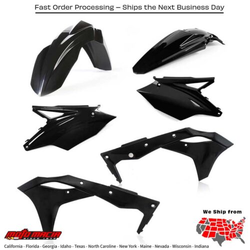 PLASTIC KIT BLACK Kawasaki KX250F 2018-2020