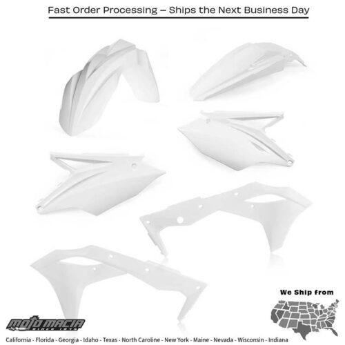 PLASTIC KIT WHITE Kawasaki KX250F 2018-2020