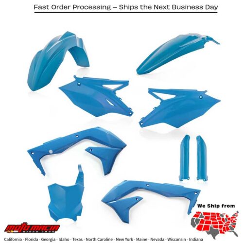 FULL PLASTIC KIT LIGHT BLUE Kawasaki KX450F 2018