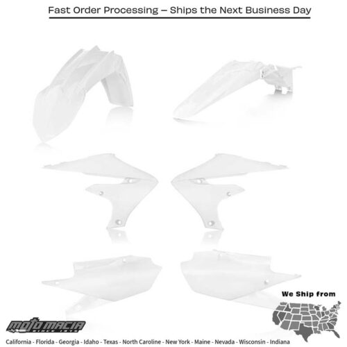 PLASTIC KIT WHITE Yamaha YZ450F YZ250F YZ250FX YZ450FX 2018-2023