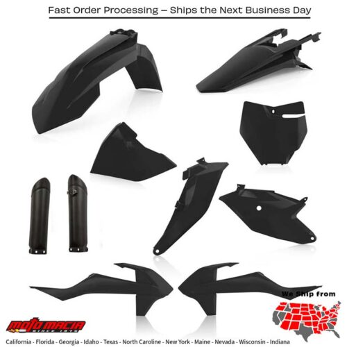 FULL PLASTIC KIT BLACK KTM 85 SX (17/14) 2018-2023