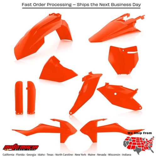 FULL PLASTIC KIT FLUORESCENT ORANGE KTM 85 SX (17/14) 2018-2019