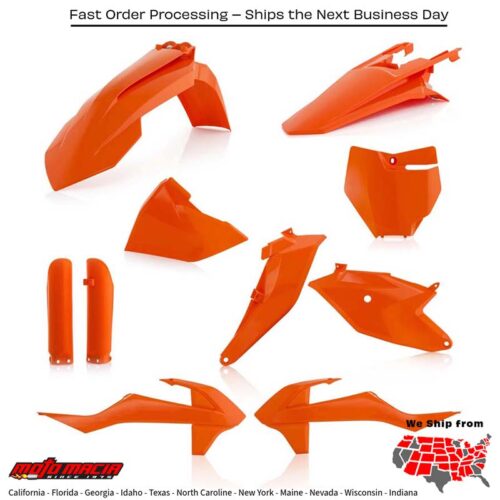 FULL PLASTIC KIT ORANGE KTM 85 SX (17/14) 2018-2023