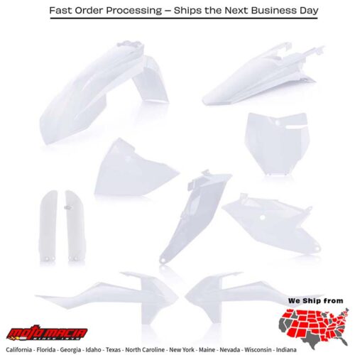 FULL PLASTIC KIT WHITE KTM 85 SX (17/14) 85 SX (19/16) 2018-2023