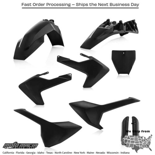 FULL PLASTIC KIT BLACK Husqvarna TC 85 (17/14) TC 85 (19/16) 2018-2023