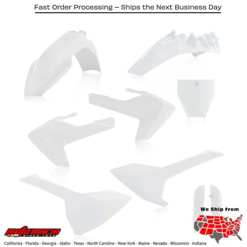FULL PLASTIC KIT WHITE Husqvarna TC 85 (17/14) TC 85 (19/16) 2018-2023