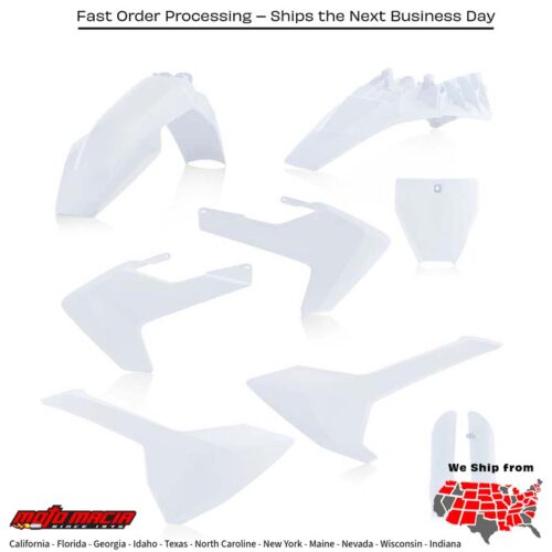 FULL PLASTIC KIT WHITE Husqvarna TC 85 (17/14) TC 85 (19/16) 2018-2023