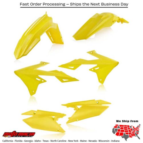 PLASTIC KIT YELLOW Suzuki RM-Z450 RM-Z250 2018-2024