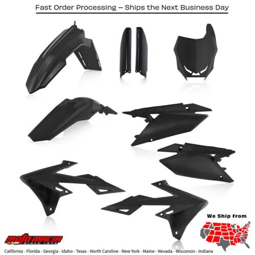 FULL PLASTIC KIT BLACK Suzuki RM-Z450 RM-Z250 2018-2023