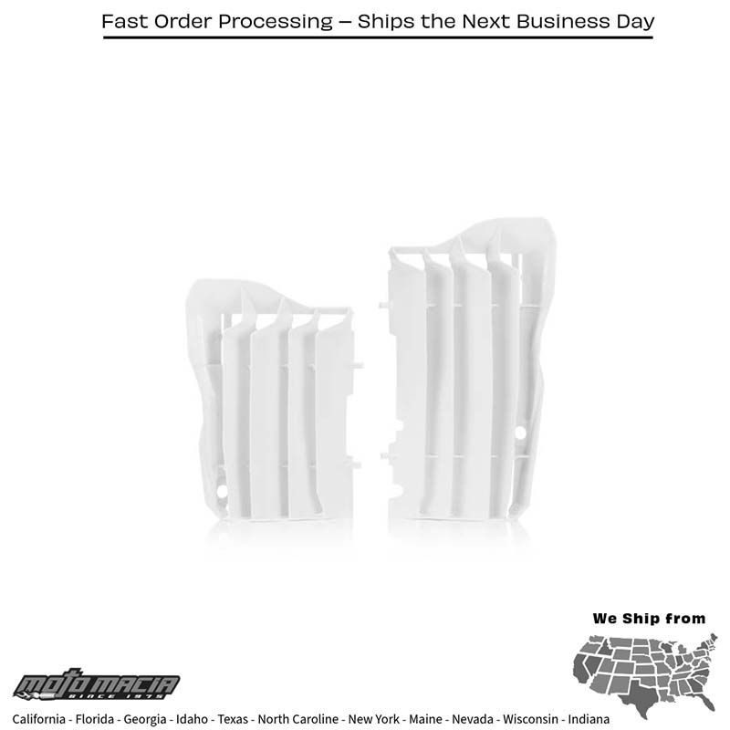 RADIATOR LOUVERS WHITE Honda CRF250R 2004-2019 Honda CRF450R 2019-2019 Honda CRF450RX 2019-2019 Honda CRF250RX 2019-2019