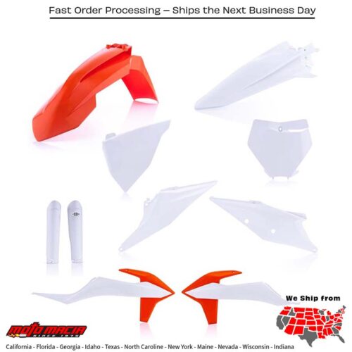 FULL PLASTIC KIT ORIGINAL KTM 450 SX-F 350 SX-F 250 SX-F 250 SX 150 SX 125 SX 450 XC-F 350 XC-F 250 XC-F 450 SX-F Factory Edition 350 XCF-W 300 XC 250 XC 125 XC 2019-2022