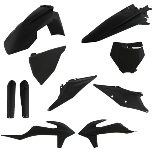 FULL PLASTIC KIT KTM BLACK METALLIC KTM 450 SX-F 350 SX-F 250 SX-F 250 SX 125 SX 450 XC-F 350 XC-F 250 XC-F 450 SX-F Factory Edition 150 SX 300 XC 250 XC 125 XC 2019-2022