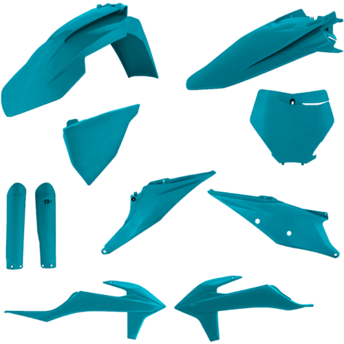 FULL PLASTIC KIT KTM TEAL METALLIC KTM 450 SX-F 350 SX-F 250 SX-F 250 SX 125 SX 450 XC-F 350 XC-F 250 XC-F 450 SX-F Factory Edition 150 SX 300 XC 250 XC 125 XC 2019-2022