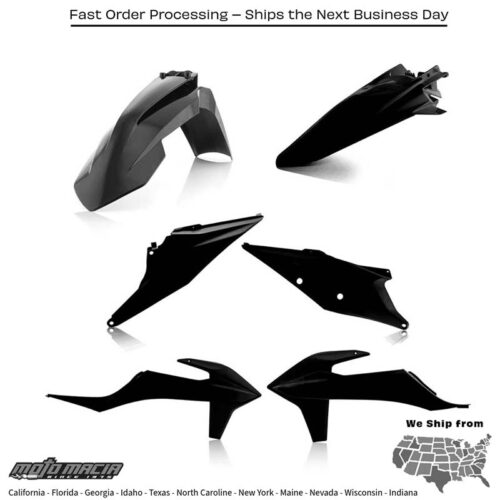PLASTIC KIT BLACK KTM 450 SX-F 350 SX-F 250 SX-F 250 SX 150 SX 125 SX 450 XC-F 350 XC-F 250 XC-F 250 XC 125 XC 2019-2022